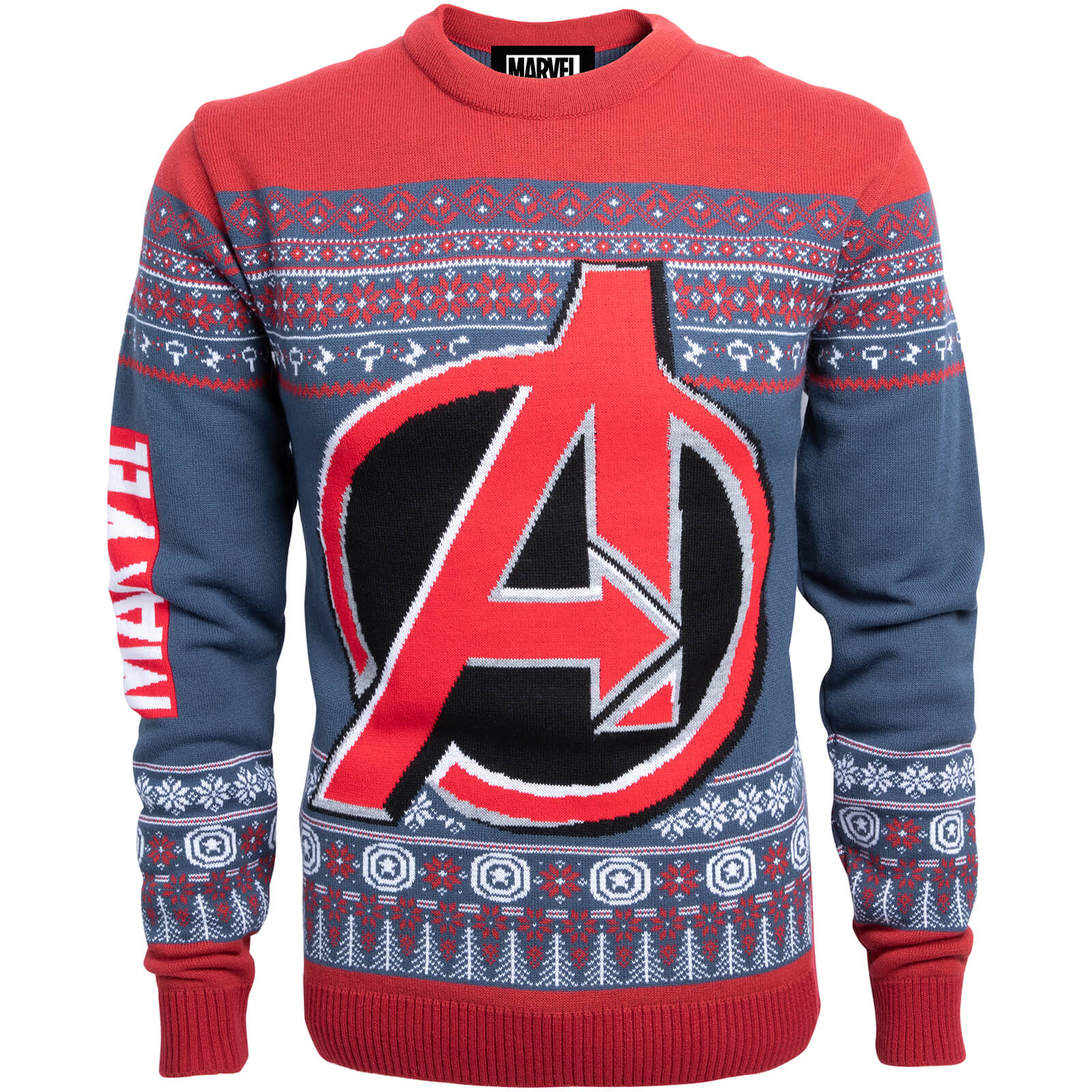 Marvel Avengers Kids Christmas Knitted Jumper - Navy - S