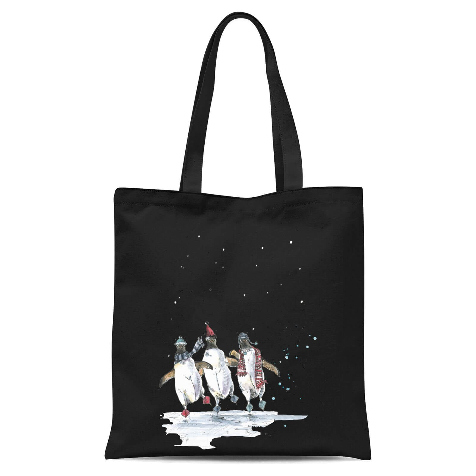 Snowtap Penguins Tote Bag - Black