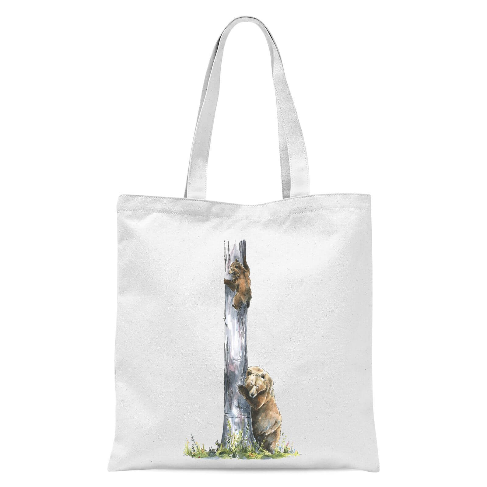 Snowtap Bear Family Of Two Tote Bag - White
