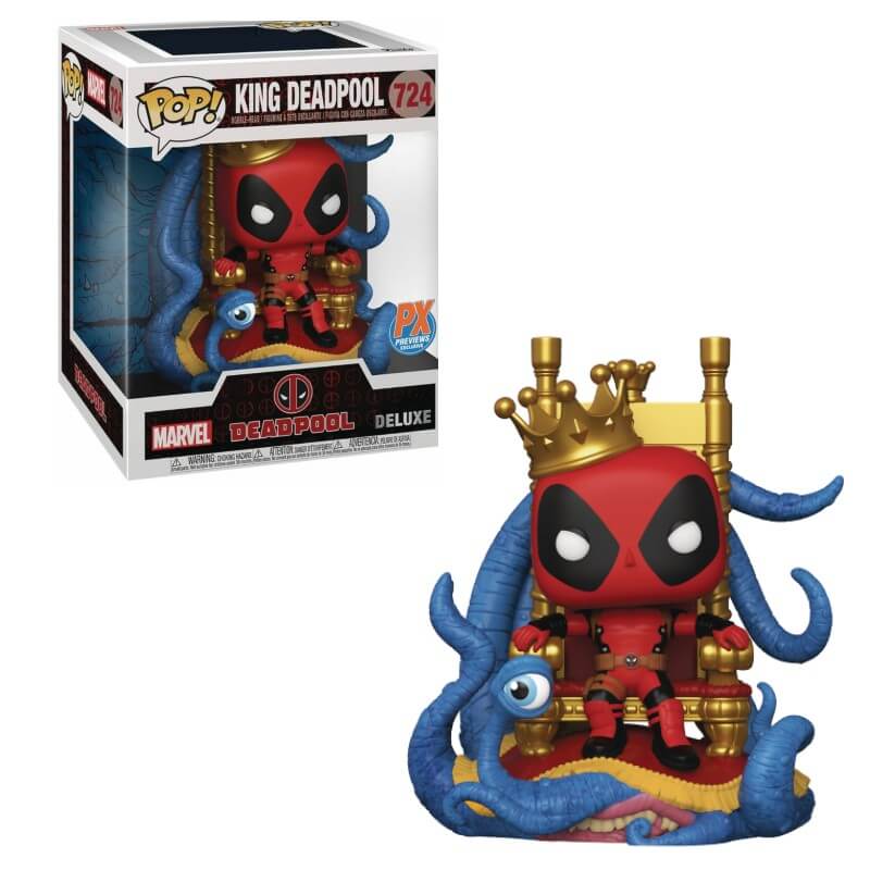 Px Previews Marvel Heroes King Deadpool On Throne Funko Pop! Vinyl