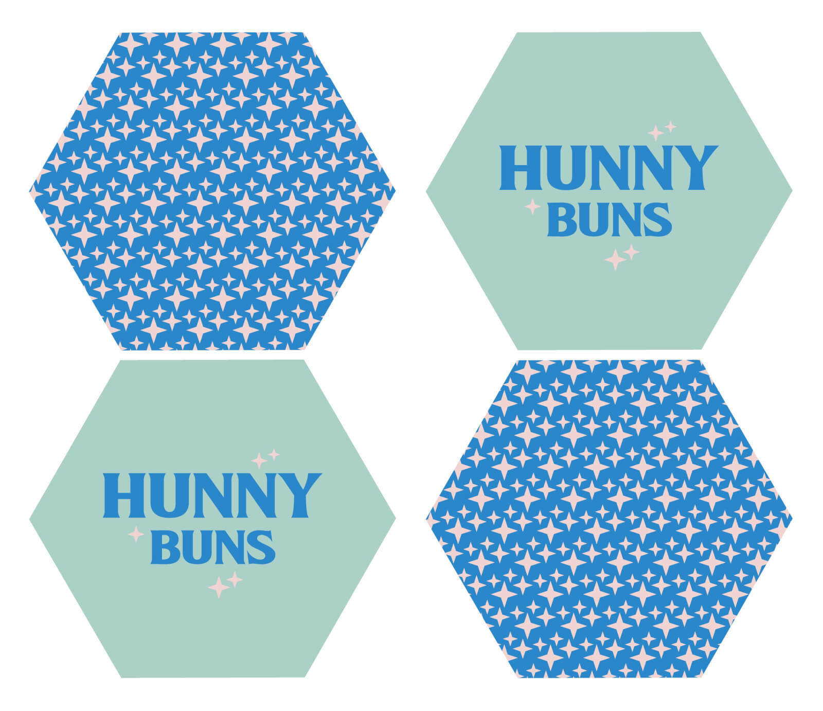 Demi Donnelly Hunny Buns Hexagonal Coaster Set