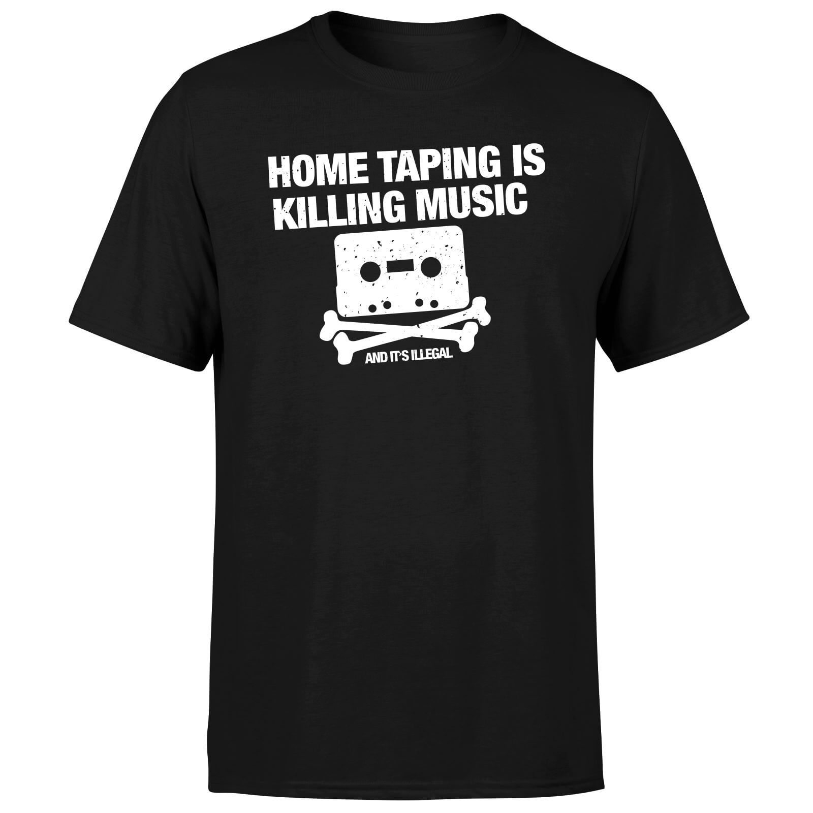 Home Taping Is Killing Music White Men's T-Shirt - Black - S - Noir