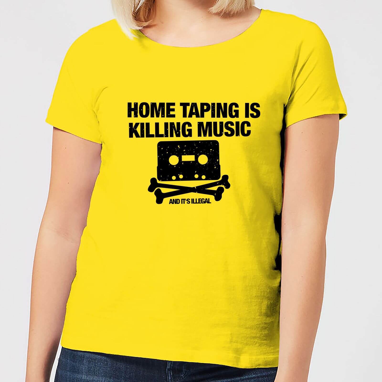 

Home Taping Is Killing Music Black Women's T-Shirt - Yellow - S - Citron