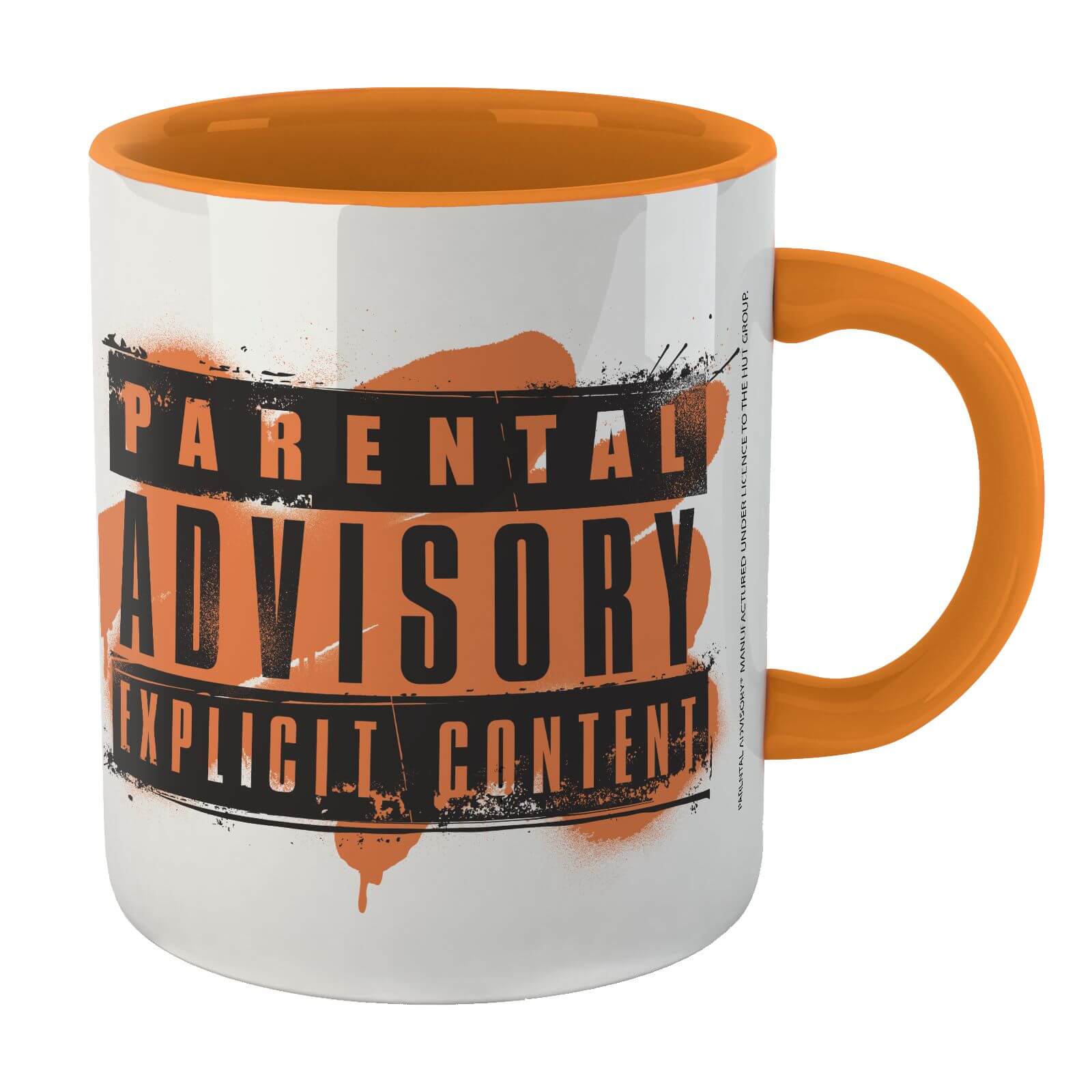 

Parental Advisory Explicit Content Mug - White/Orange