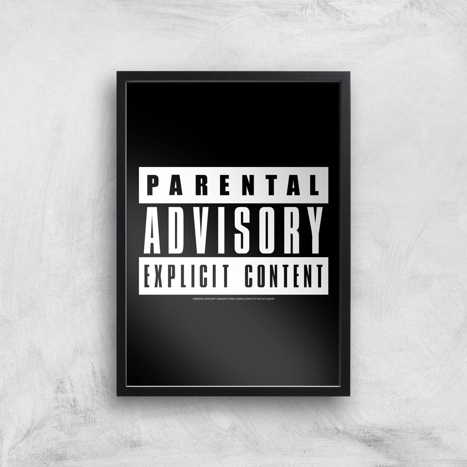 

Parental Advisory Explicit Content Giclee Art Print - A3 - Black Frame
