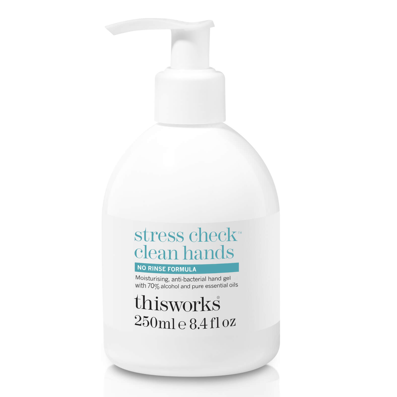

this works Stress Check Clean Hands Gel 250ml