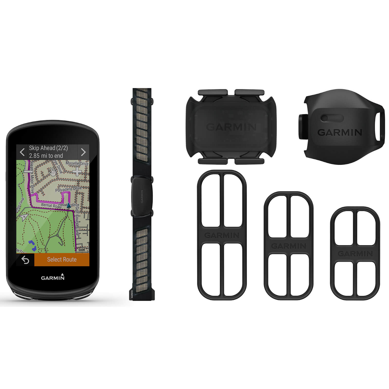 Image of Garmin Edge 1030 Plus GPS Computer - Black / GPS / Sensor Bundle / EU Maps