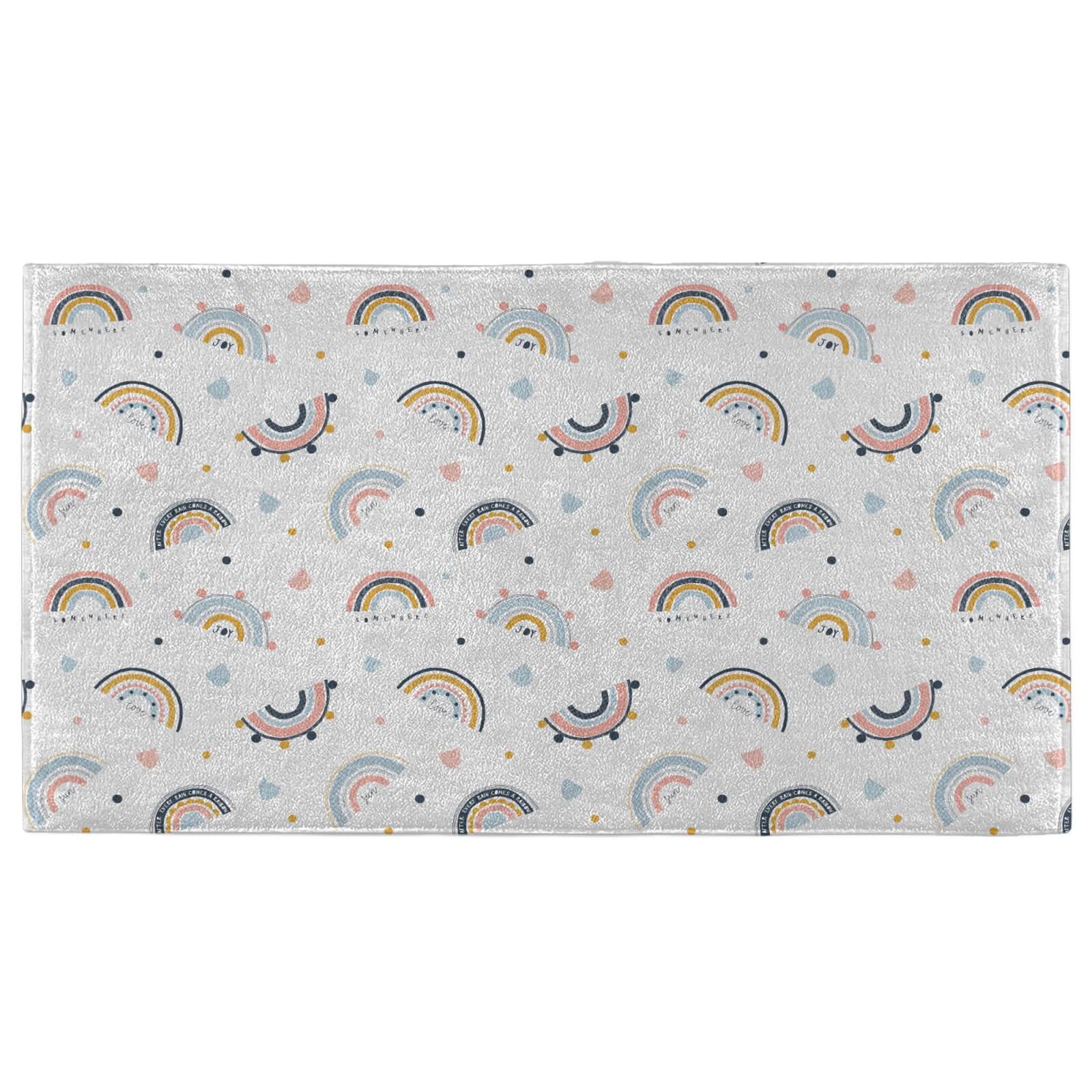 Hand Towels Boho Rainbow Pattern Hand Towel
