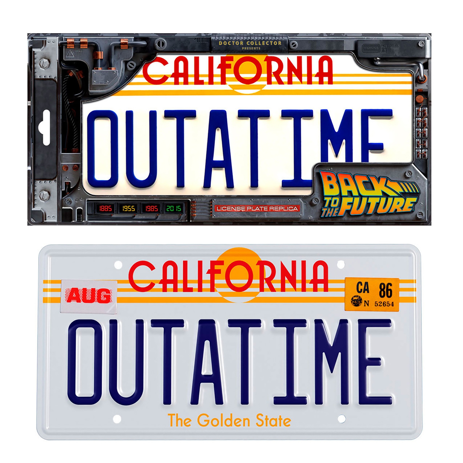 Doctor Collector Back to the Future Outatime Nummerplaat Replica