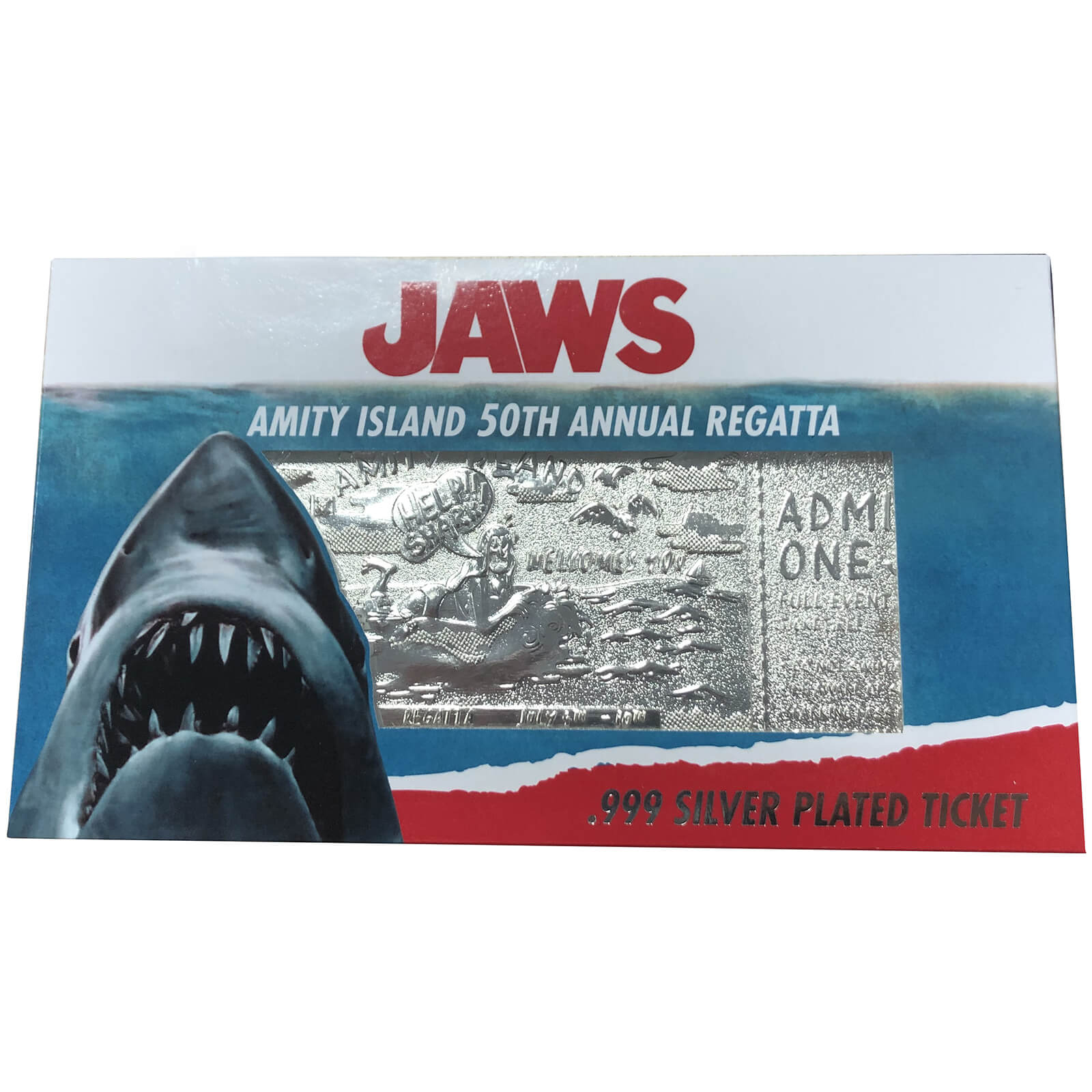 Photos - Other Souvenirs Jaws 24k Silver Plated Annual Regatta Entry Replica Ticket JW-SILV