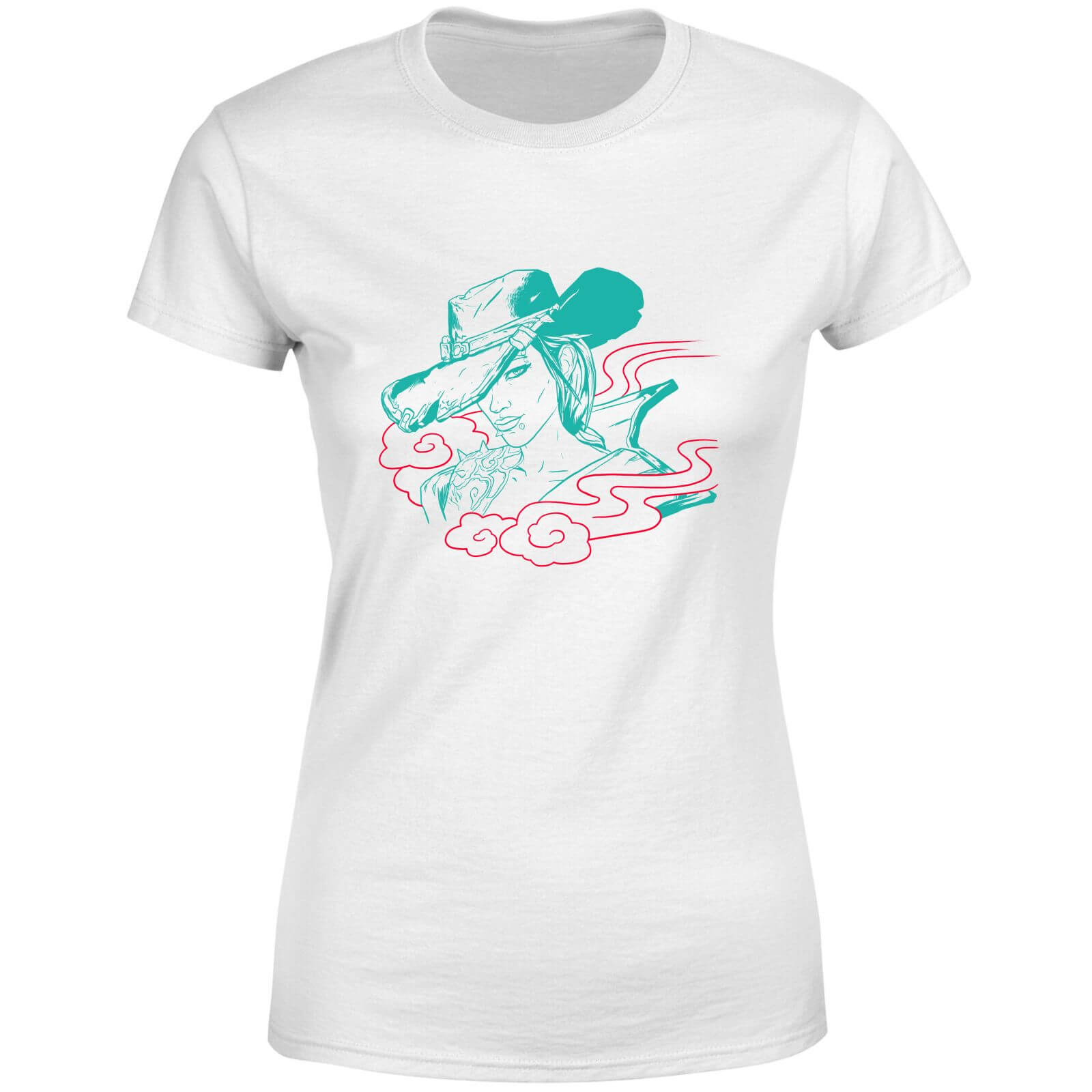 Borderlands 3 Rose Lineart Women's T-Shirt - White - XL - Blanc