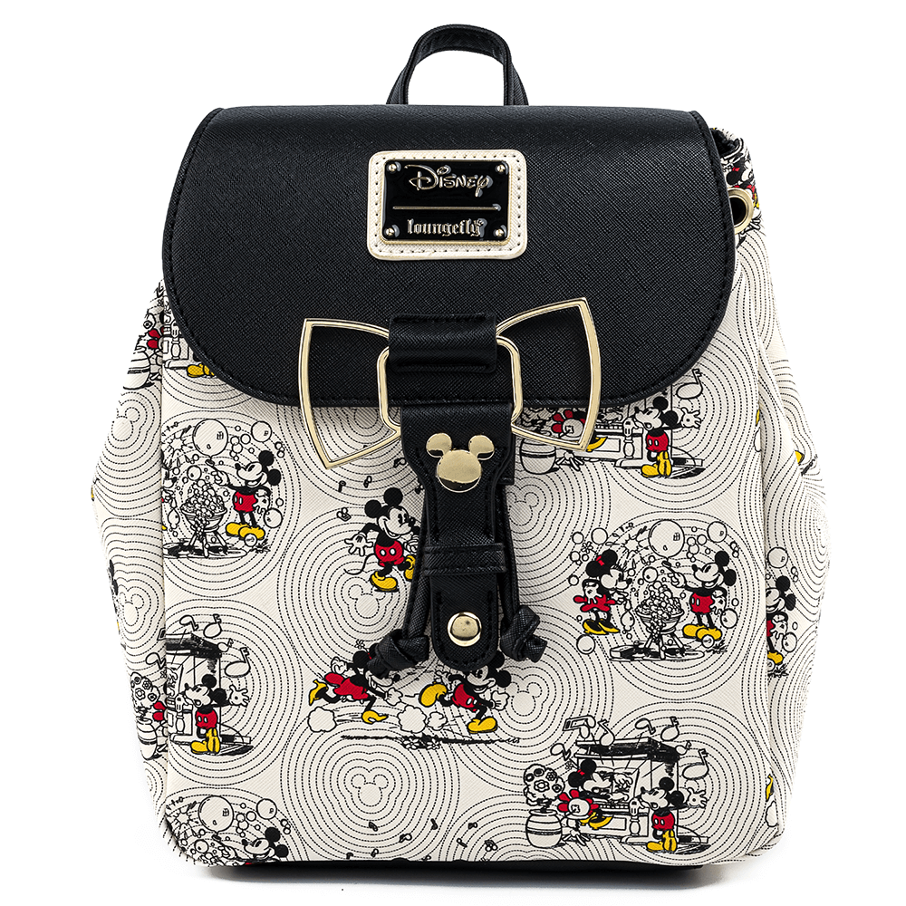 Loungefly Disney Sac à Dos Minnie & Mickey avec Noeud