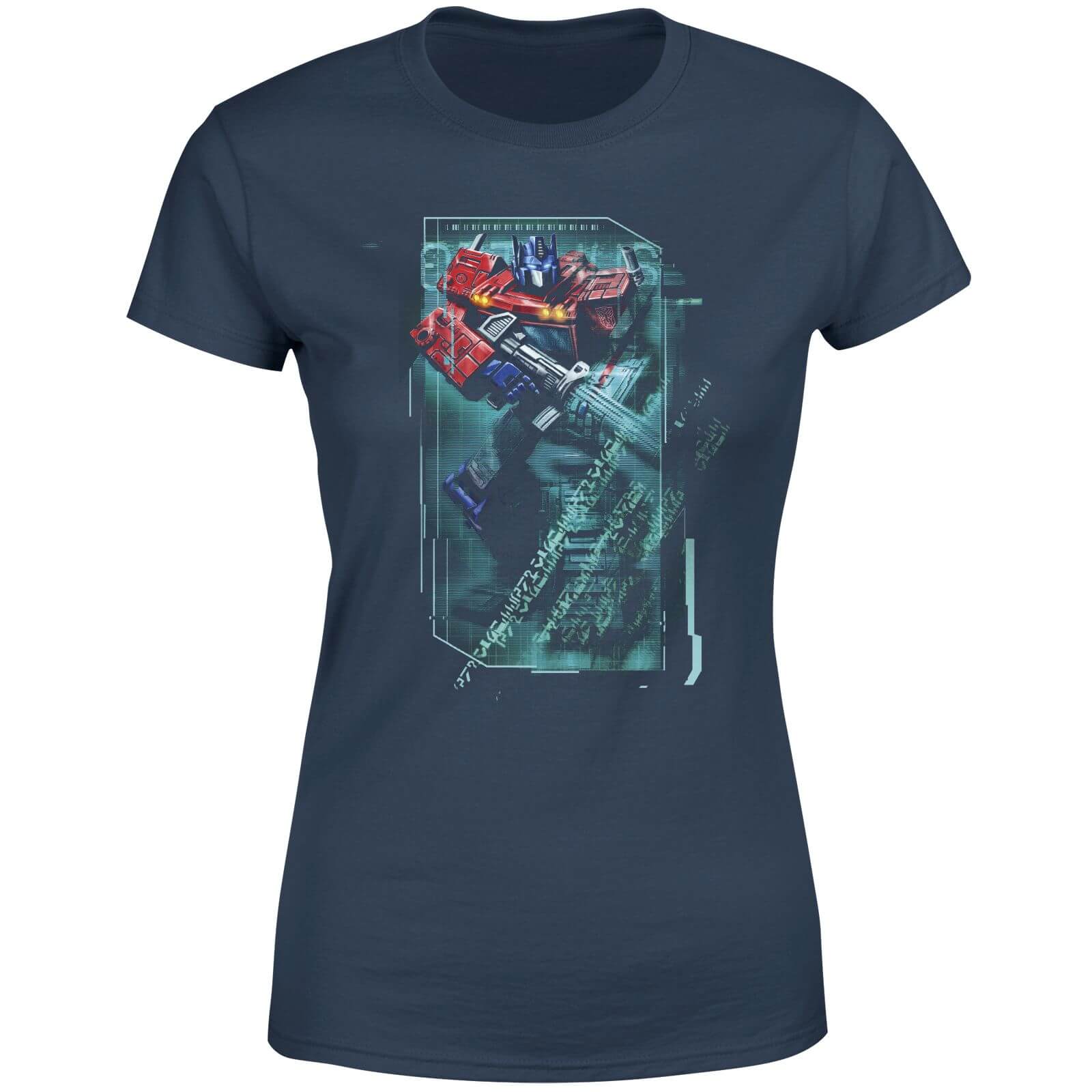 Transformers Optimus Prime Tech Women's T-Shirt - Navy - S - Navy