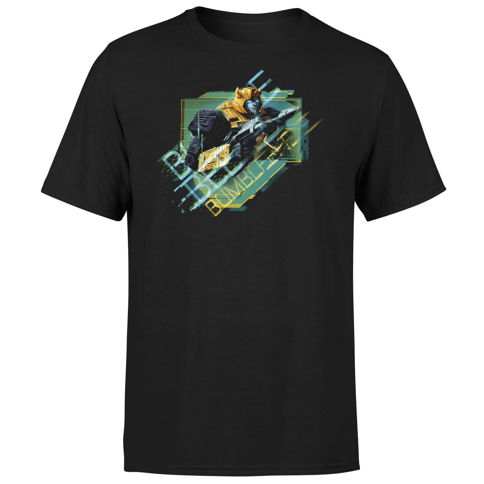 T-shirt Transformers Bumble Bee Glitch - Noir - Unisexe - XS