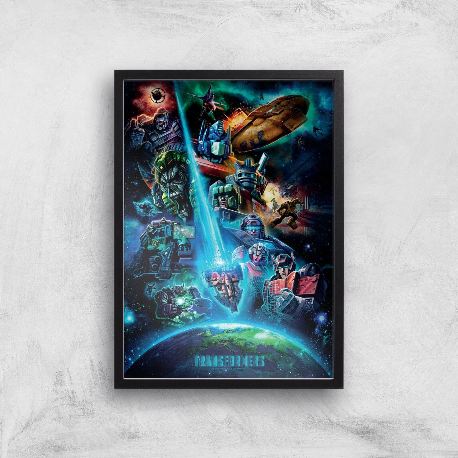 Transformers Earthrise A2 Giclee Art Print - A2 - Black Frame