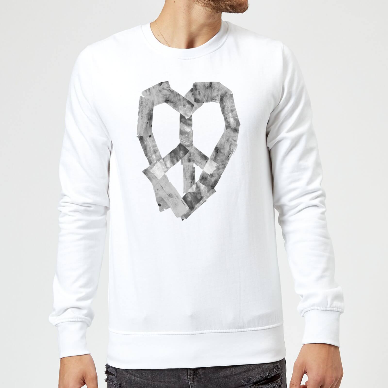 Ikiiki Peace Heart Sweatshirt - White - S - White