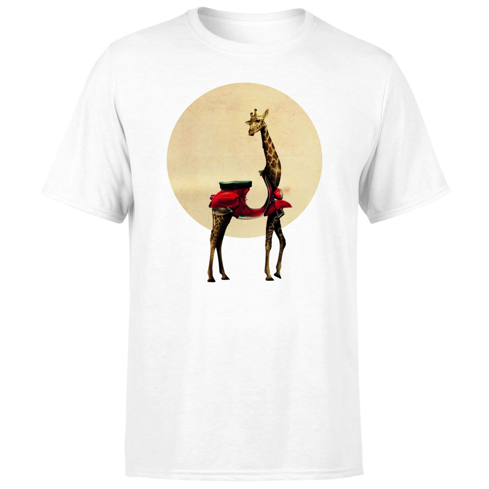 Ikiiki Giraffe Men's T-Shirt - White - XS - White