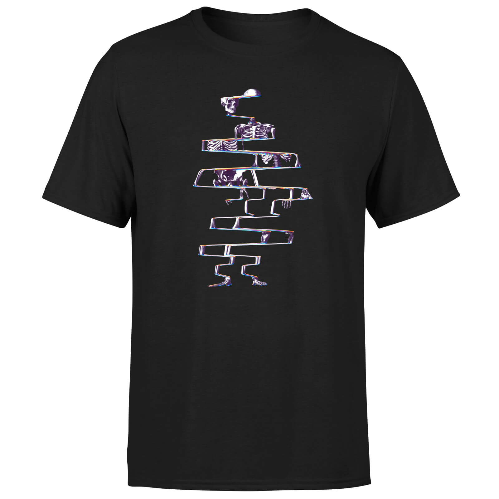 Ikiiki Skeleton Men's T-Shirt - Black - XS - Black
