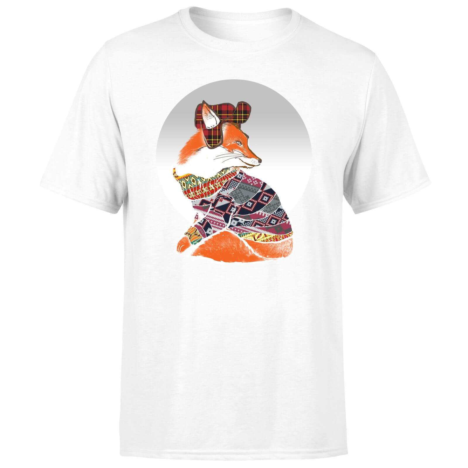 Ikiiki Winter Fox Men's T-Shirt - White - XS - White