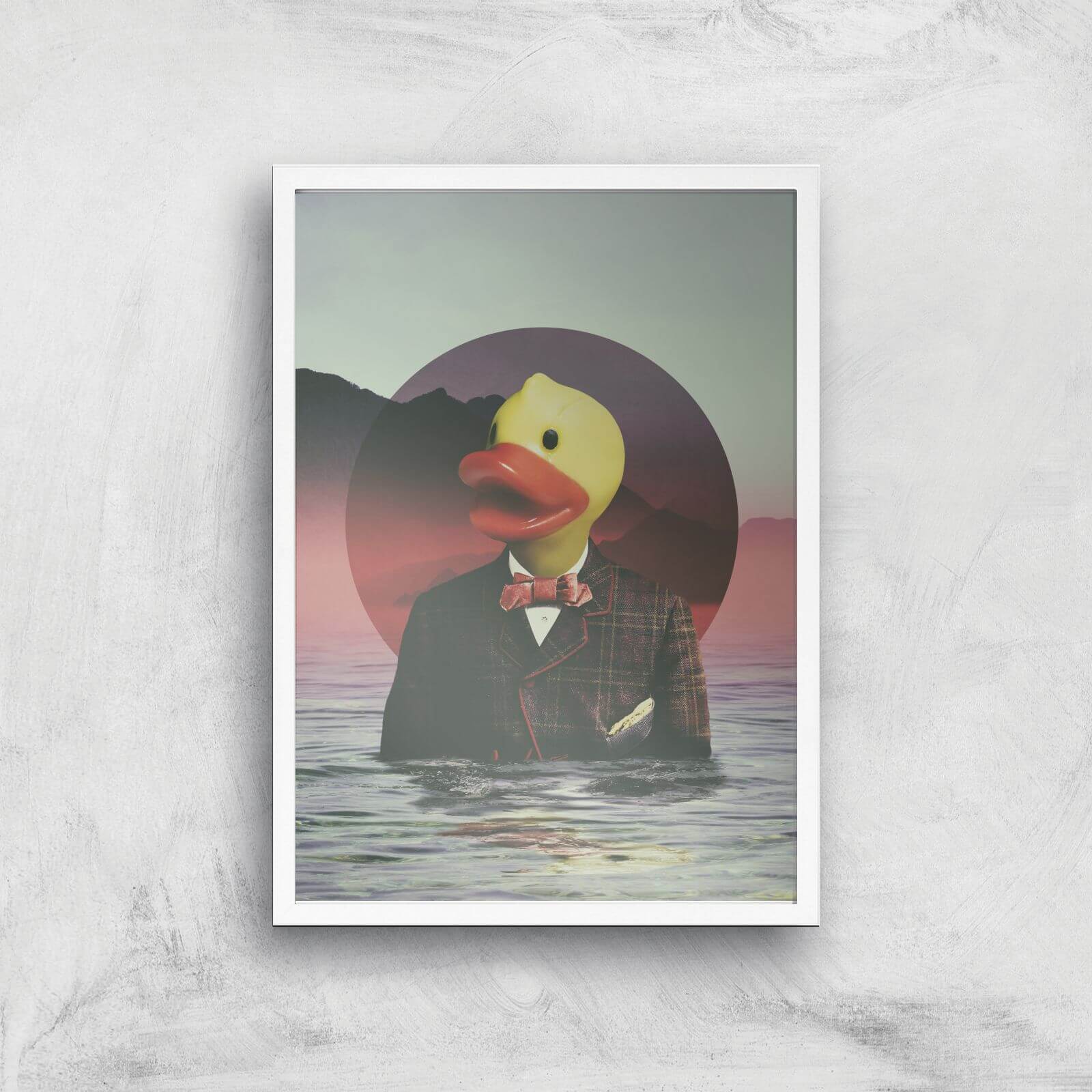 Ikiiki Rubber Ducky Giclee Art Print - A3 - White Frame