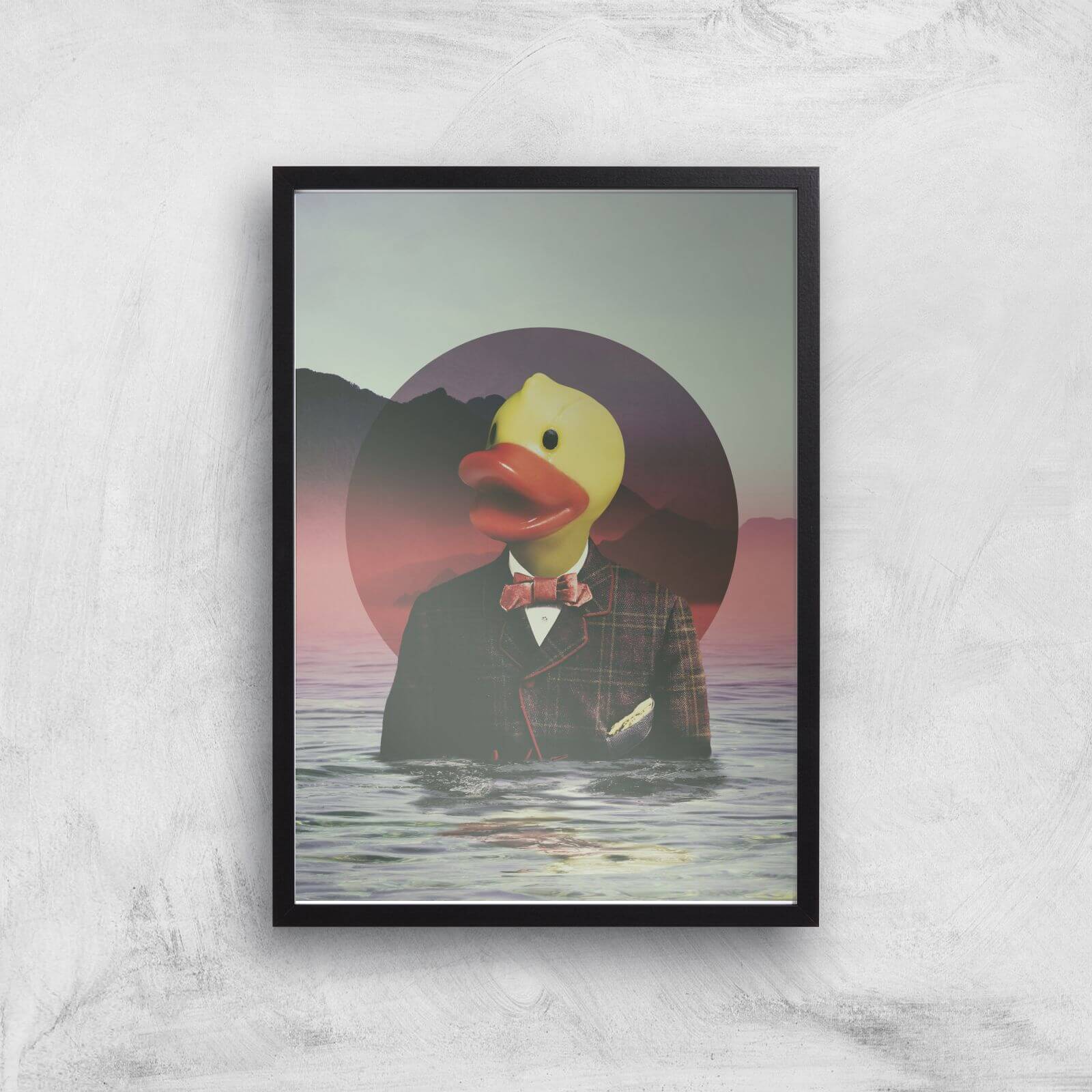 Ikiiki Rubber Ducky Giclee Art Print - A3 - Black Frame
