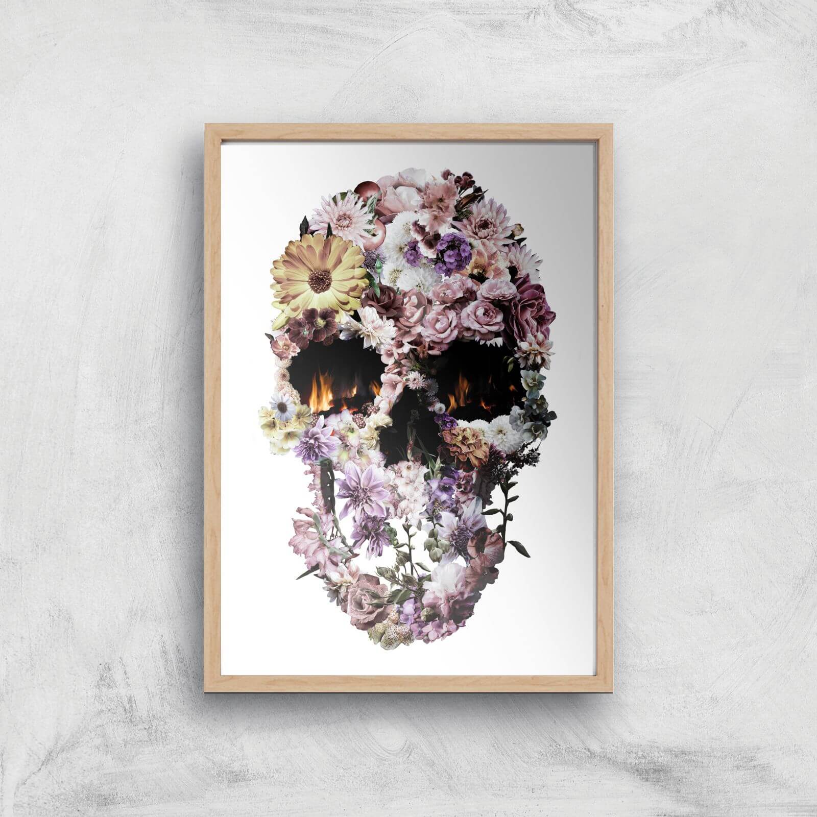 Ikiiki Yayla Skull Giclee Art Print - A2 - Wooden Frame
