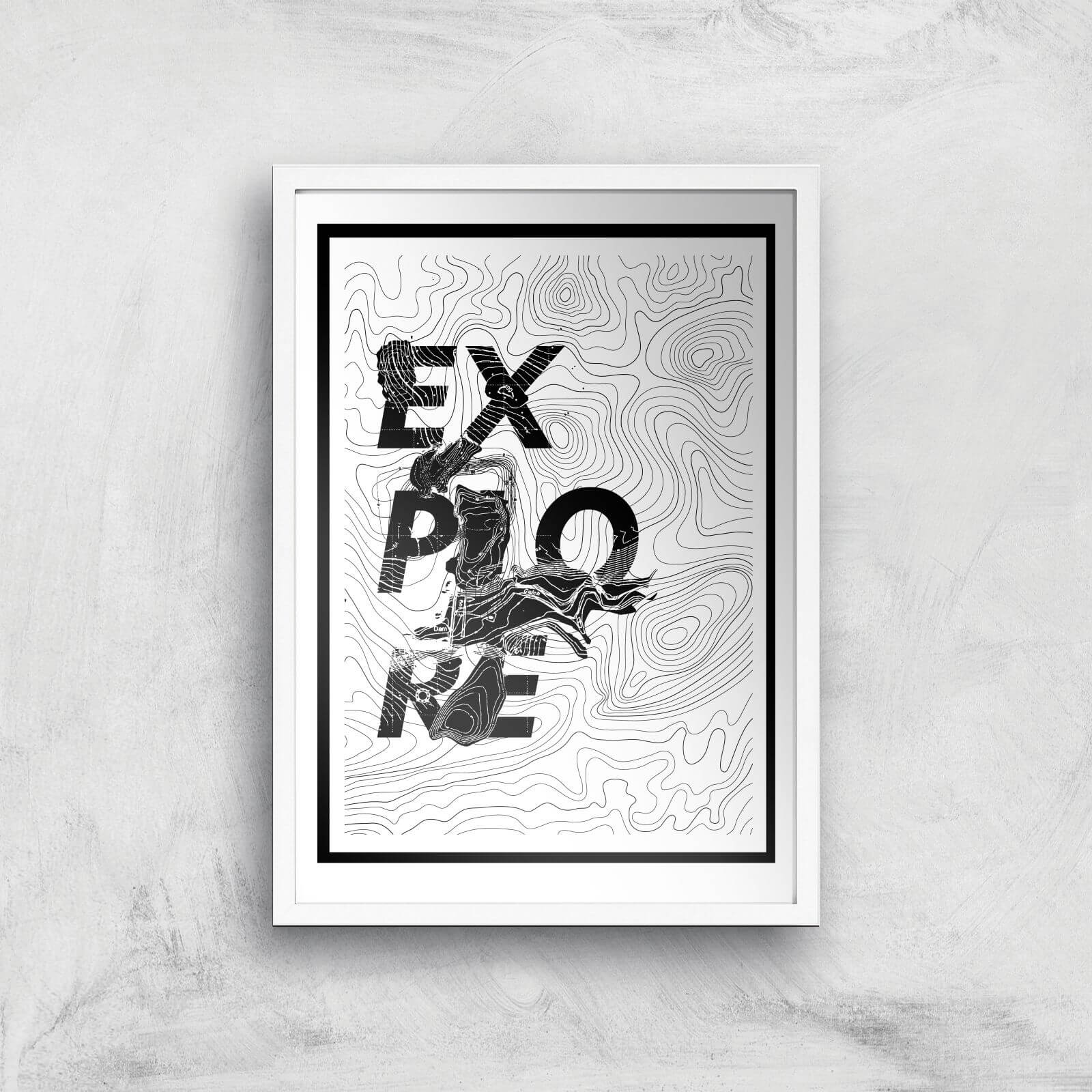 Ikiiki Explore Giclee Art Print - A3 - White Frame
