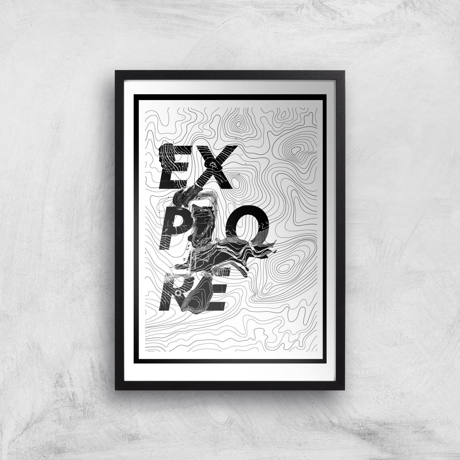 Ikiiki Explore Giclee Art Print - A3 - Black Frame