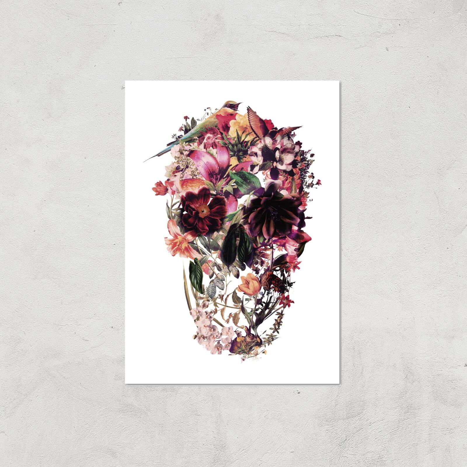 Ikiiki Bird Skull Giclee Art Print - A4 - Print Only