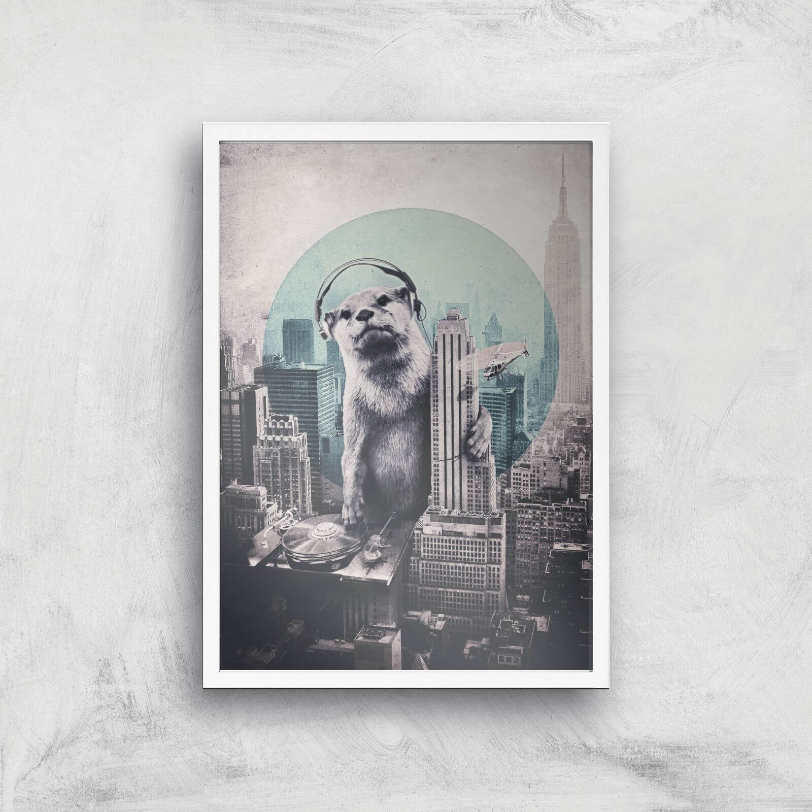 Ikiiki DJ Giclee Art Print - A2 - White Frame