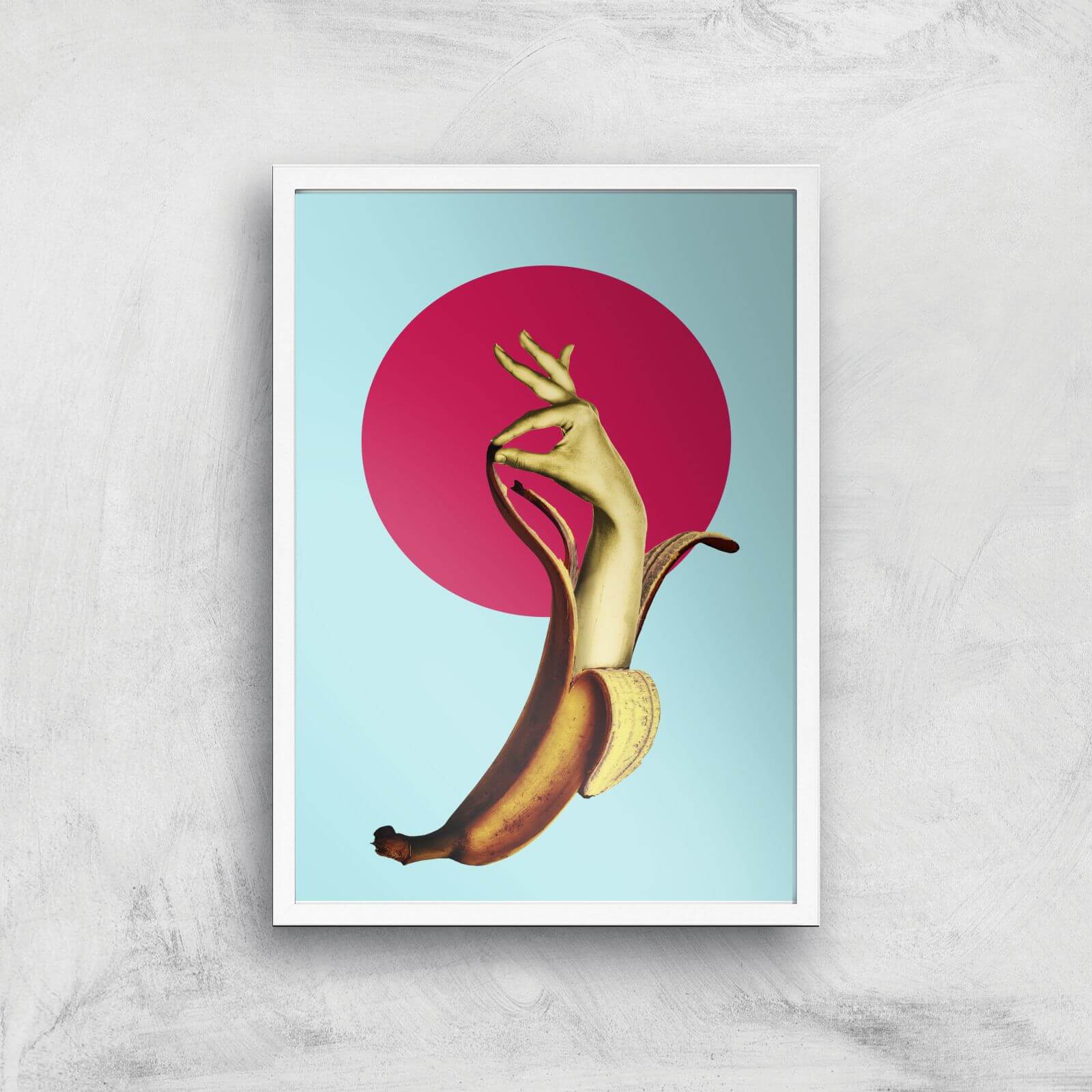 Ikiiki El Banana Giclee Art Print - A2 - White Frame