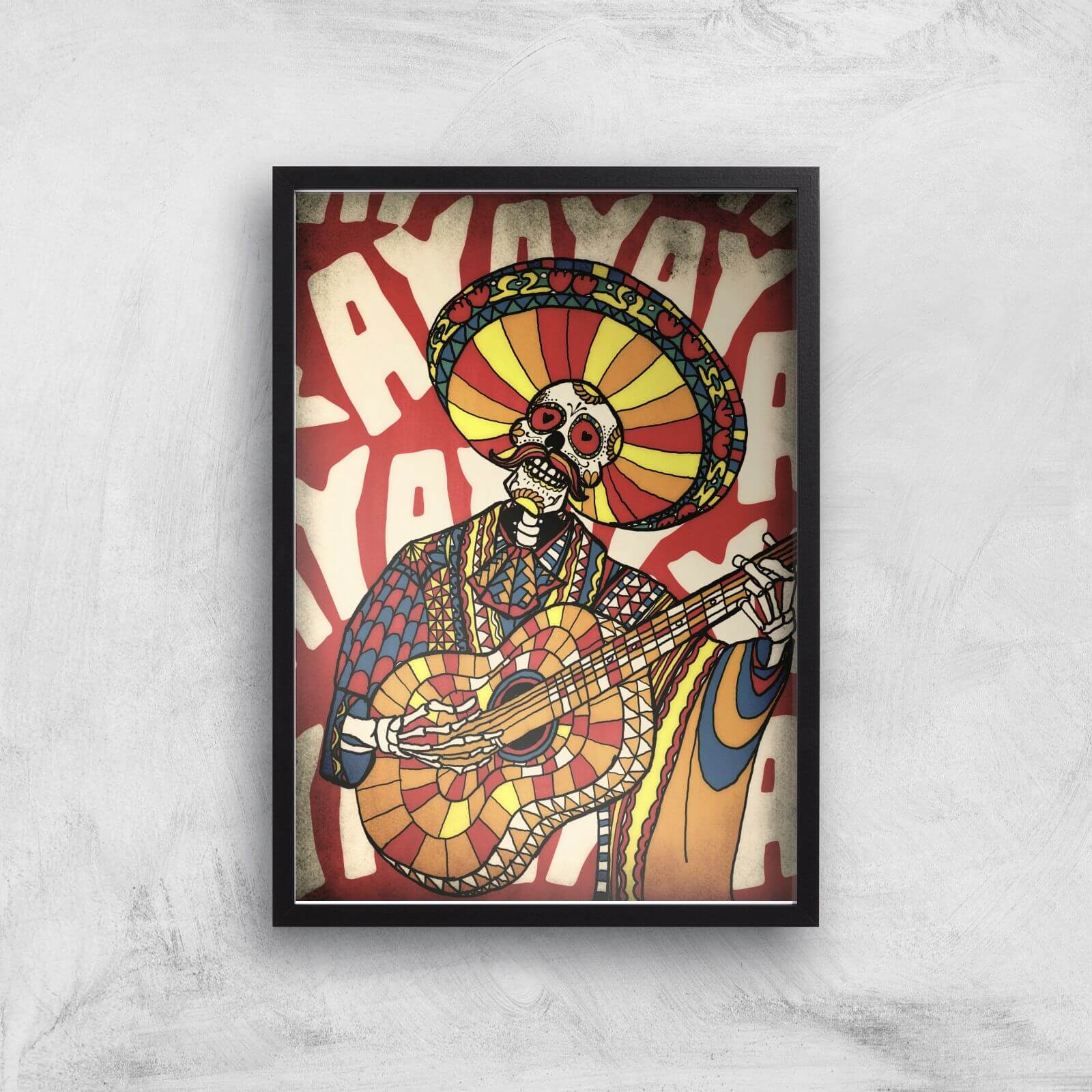 Ikiiki Mariachi Giclee Art Print - A3 - Black Frame