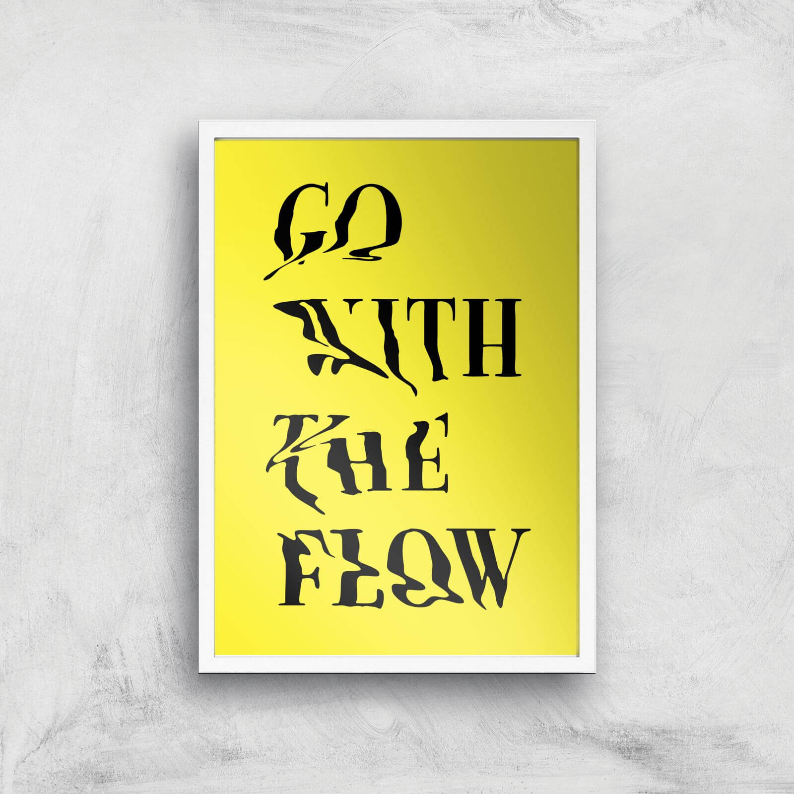 Ikiiki Go With The Flow Giclee Art Print - A3 - White Frame