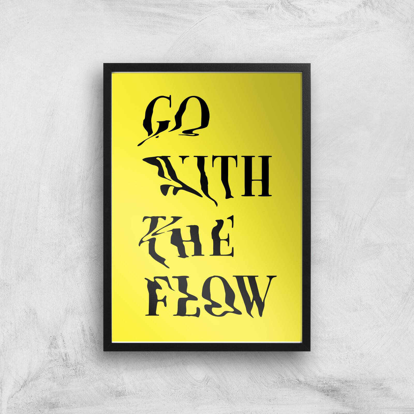 Ikiiki Go With The Flow Giclee Art Print - A3 - Black Frame
