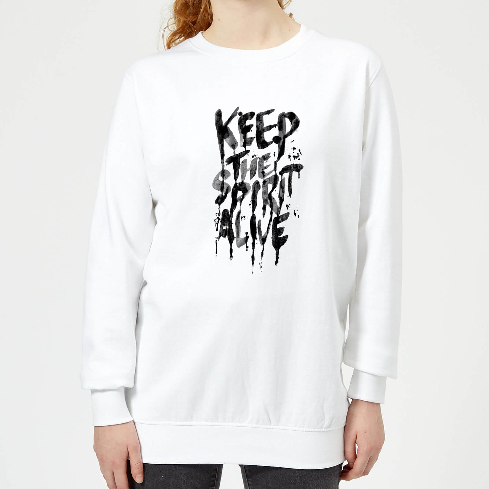 Ikiiki Keep The Spirit Alive Women's Sweatshirt - White - XS - White