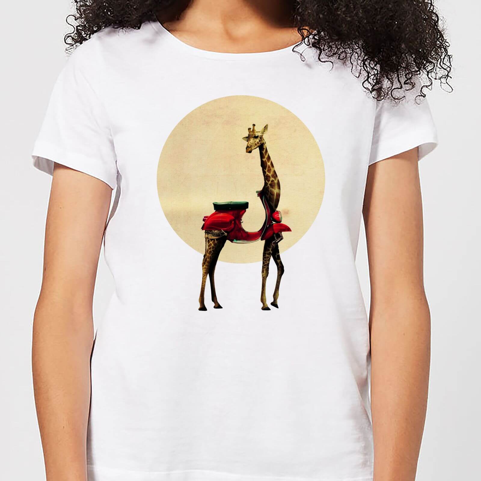 Ikiiki Giraffe Women's T-Shirt - White - S - White