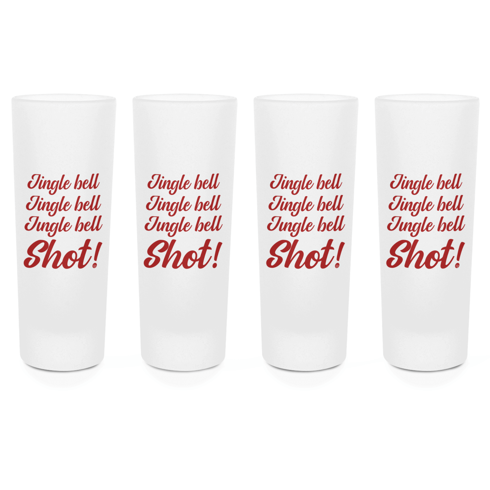 Jingle Bell Shot! Shot Glasses - Set of 4