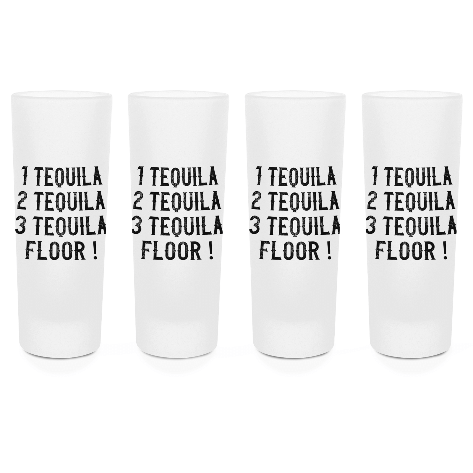 One Tequila To Many Shot Glasses - Set of 4