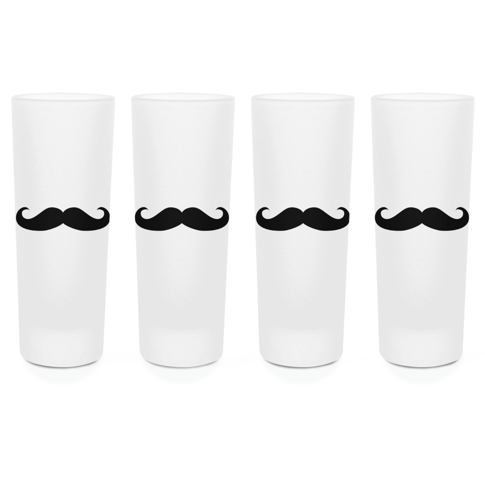 Fancy Man Moustache Shot Glasses - Set of 4