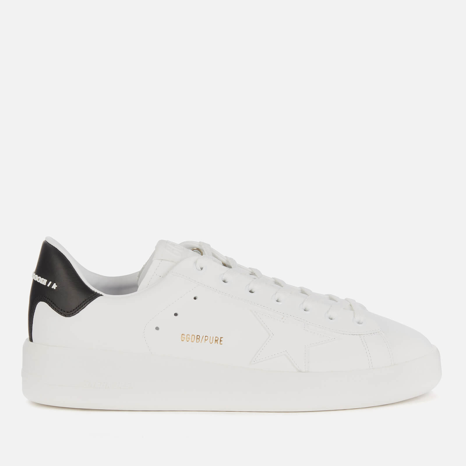 Golden Goose Deluxe Brand Men's Pure Star Leather Trainers - White/Black - UK 11