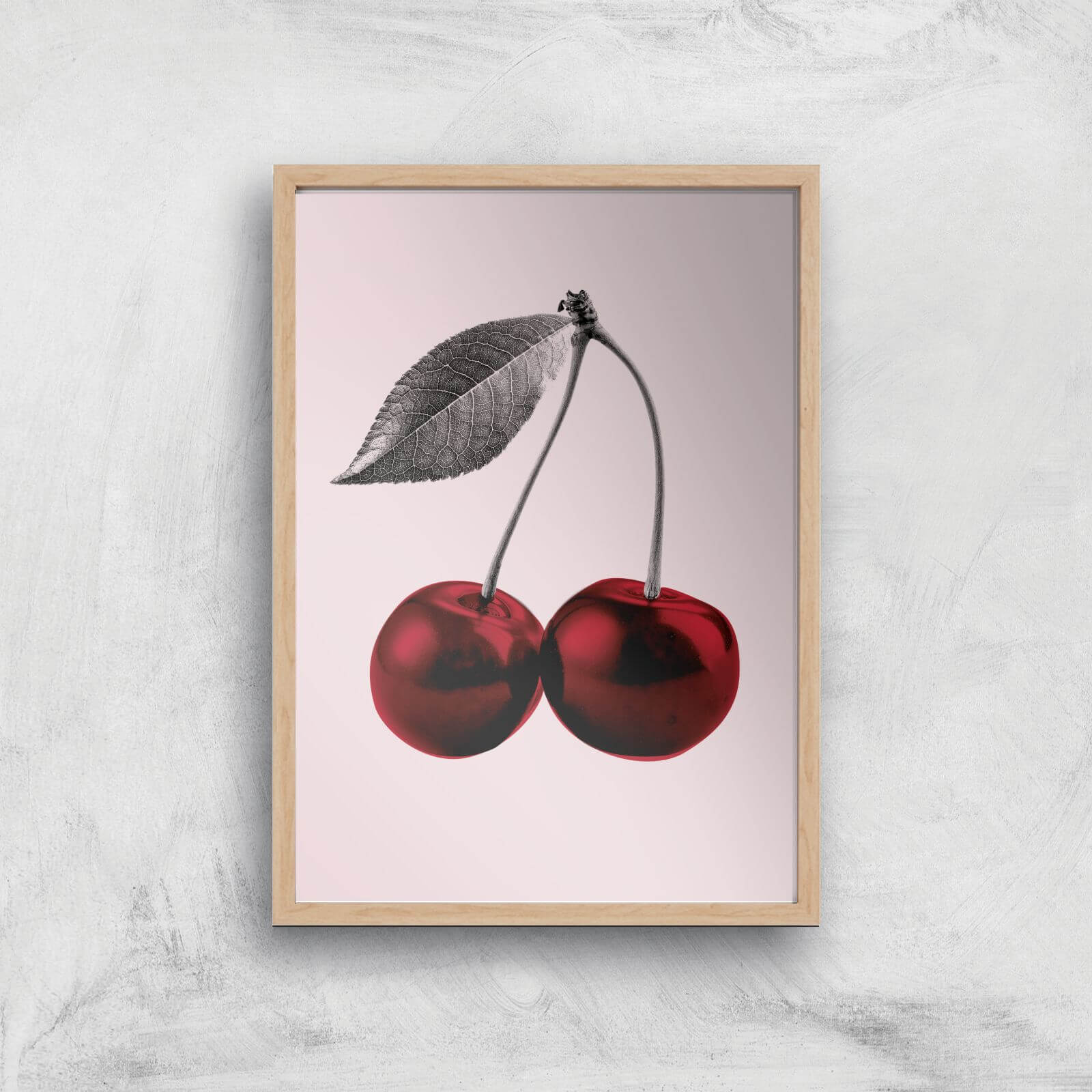 Cherries Giclee Art Print - A4 - Wooden Frame