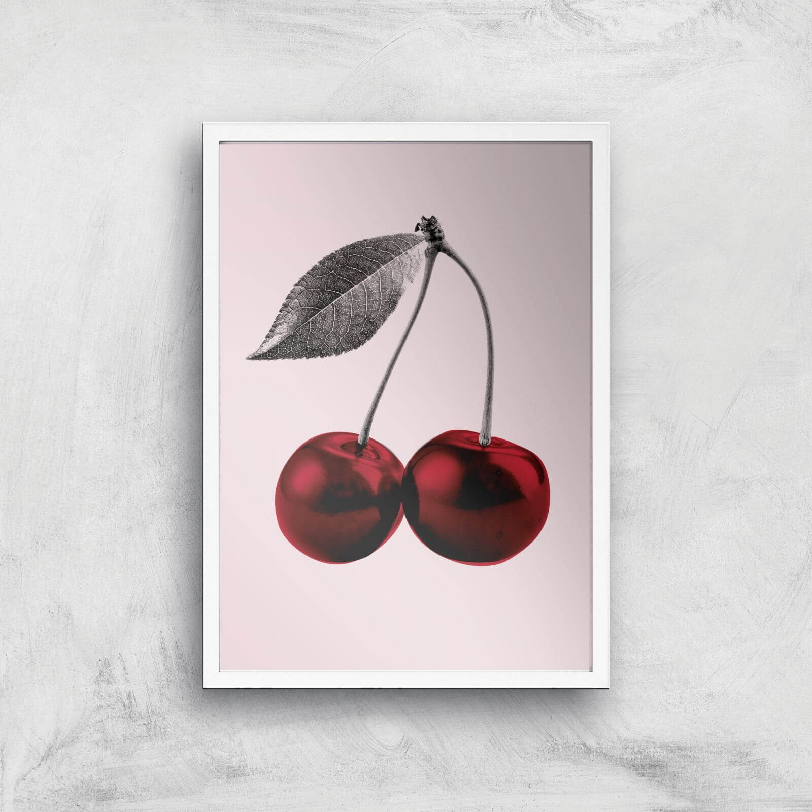 Cherries Giclee Art Print - A2 - White Frame