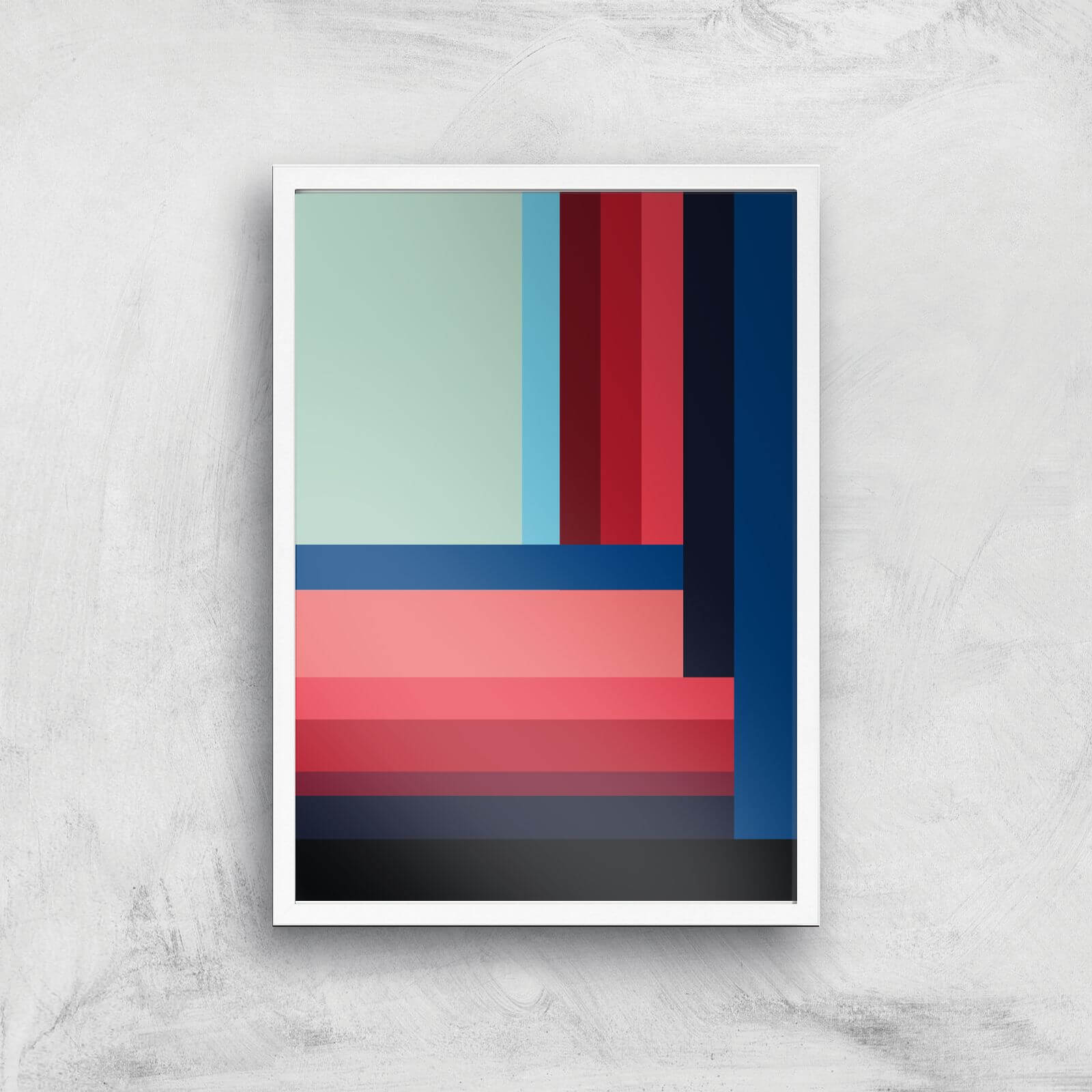 Stripes Giclee Art Print - A3 - White Frame