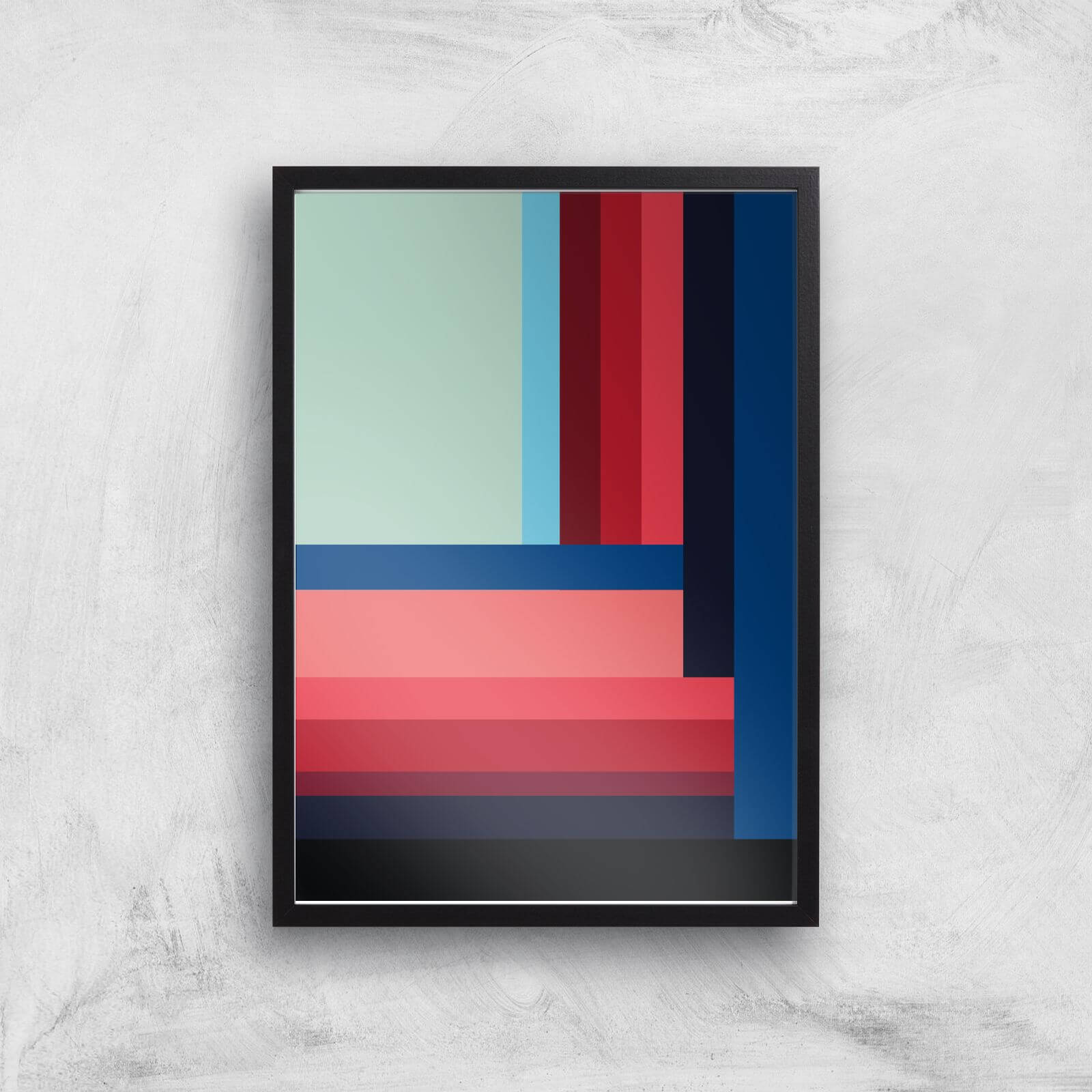 Stripes Giclee Art Print - A3 - Black Frame