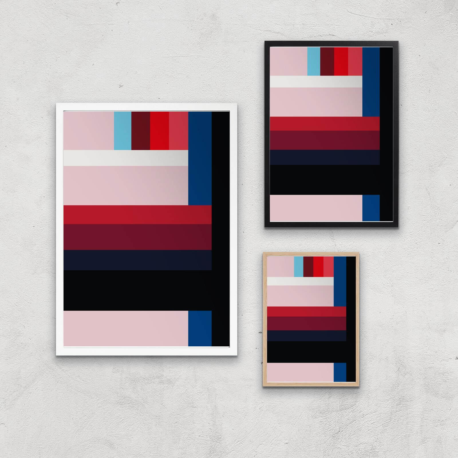 Pastel Stripes Giclee Art Print - A4 - Print Only