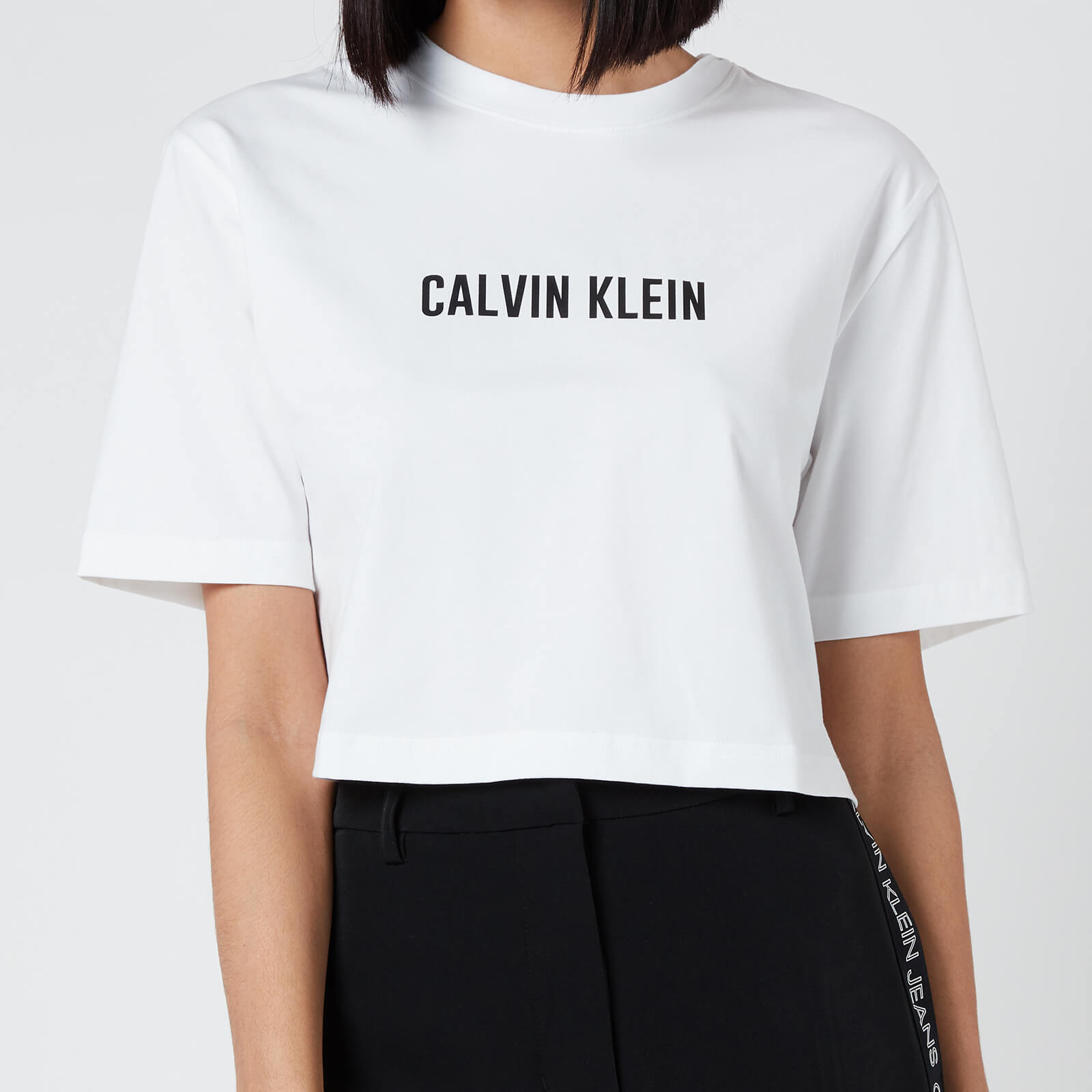 Calvin Klein Performance Women's Short Sleeve Cropped T-Shirt - Bright White - L