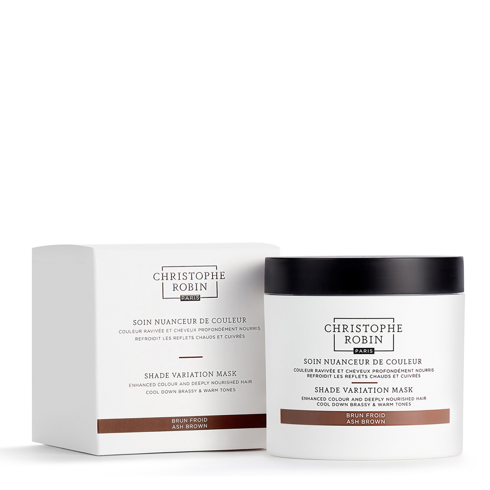 Thumbnail - Christophe Robin Shade Variation Mask nährende Crememaske für das Haar Farbton Warm Chesnut 250 ml