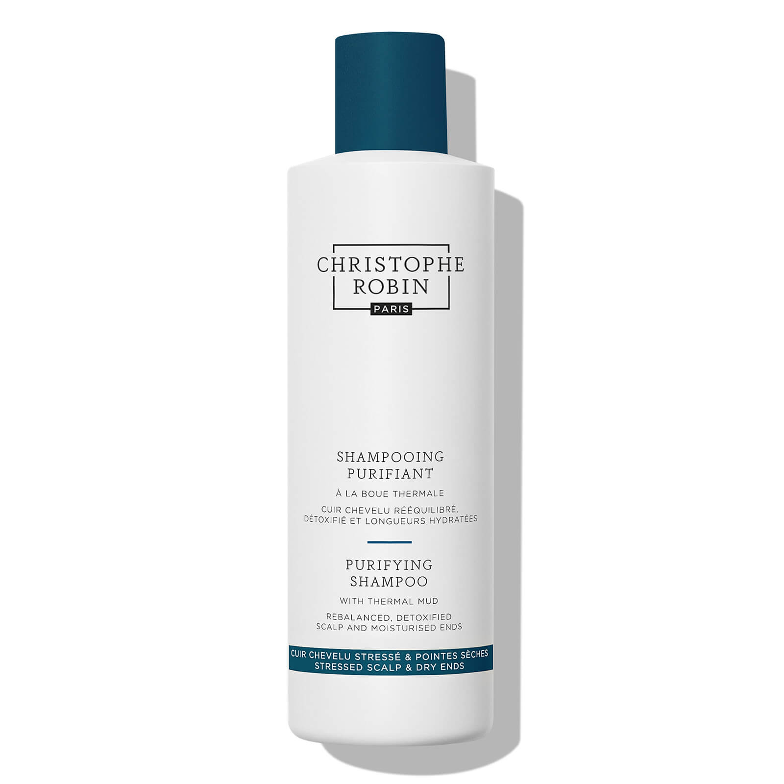Christophe Robin Purifying Shampoo With Thermal Mud 250ml In Blue