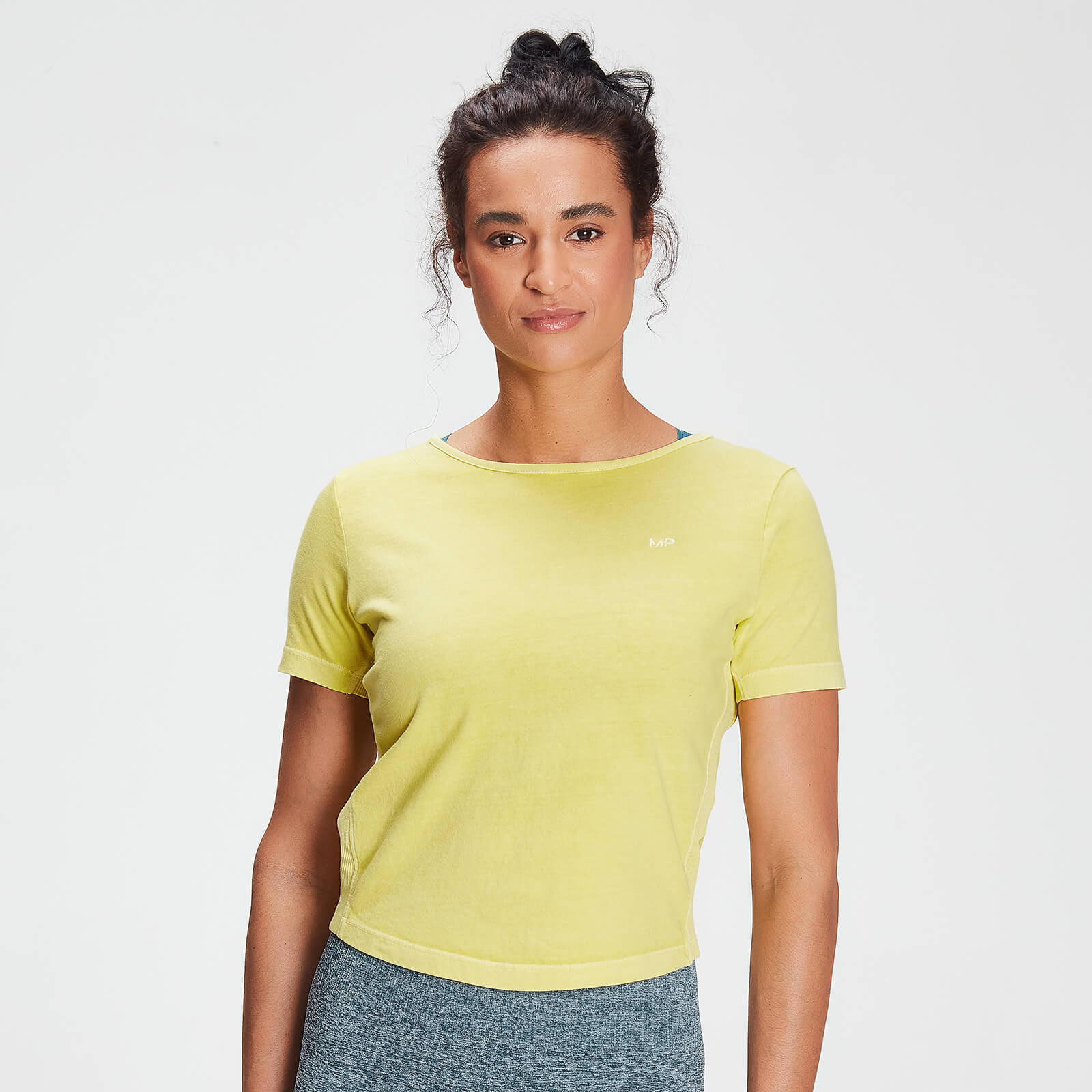 MP Women's Training Washed Tie Back T-shirt - Washed Yellow - M