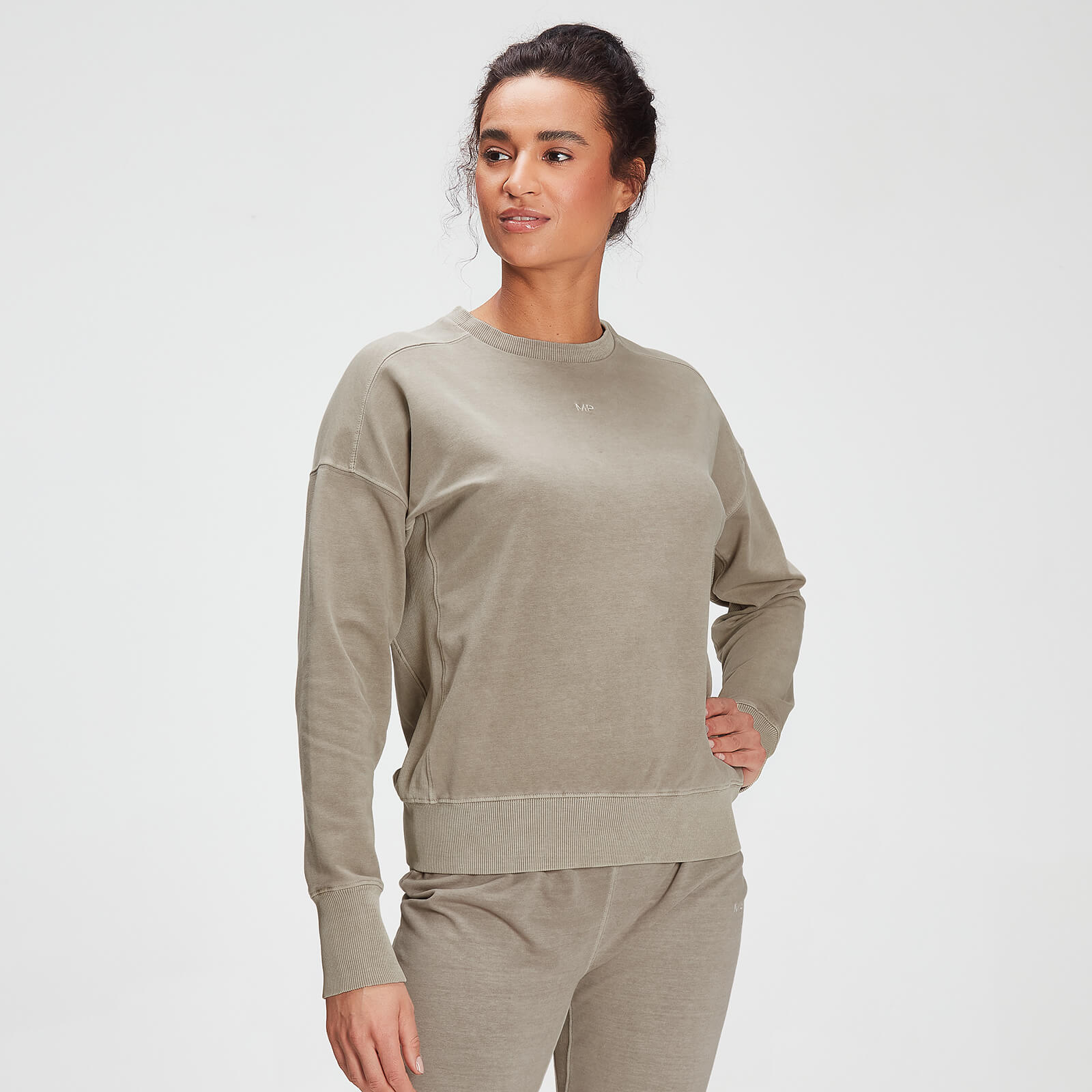 

MP Women's Raw Training Washed Crew Sweat - Taupe - S